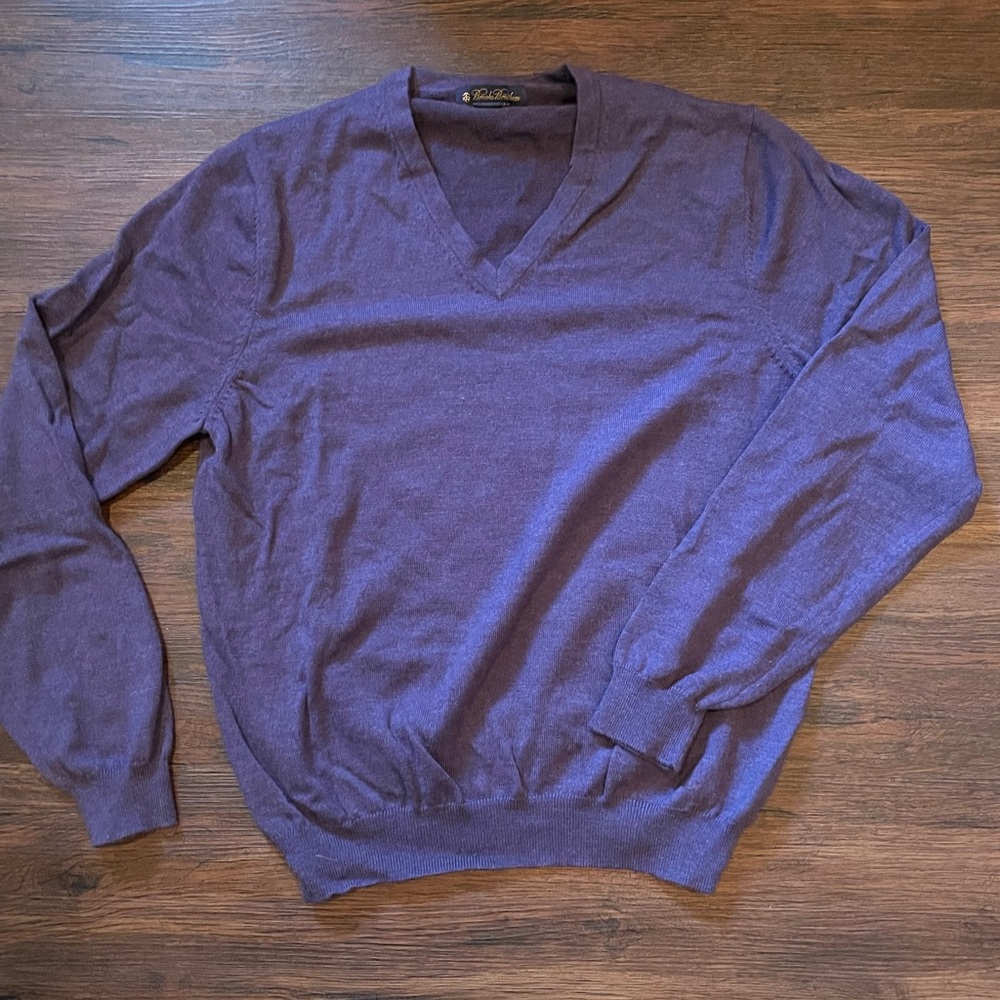Brooks brothers  Purple V-Neck Sweater